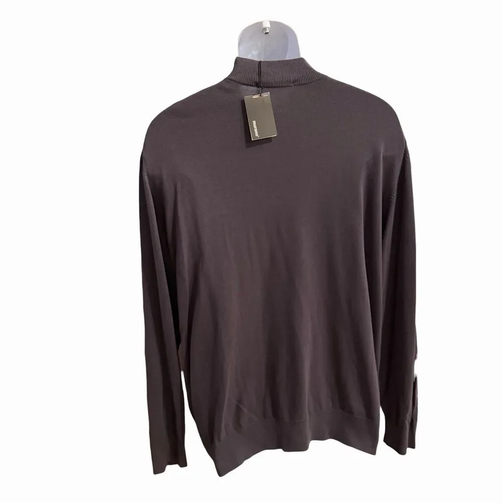 Murano Mens Lot Long Sleeve Crew Neck Sweater Sz XL Dark Gray Blue Cotton Modal